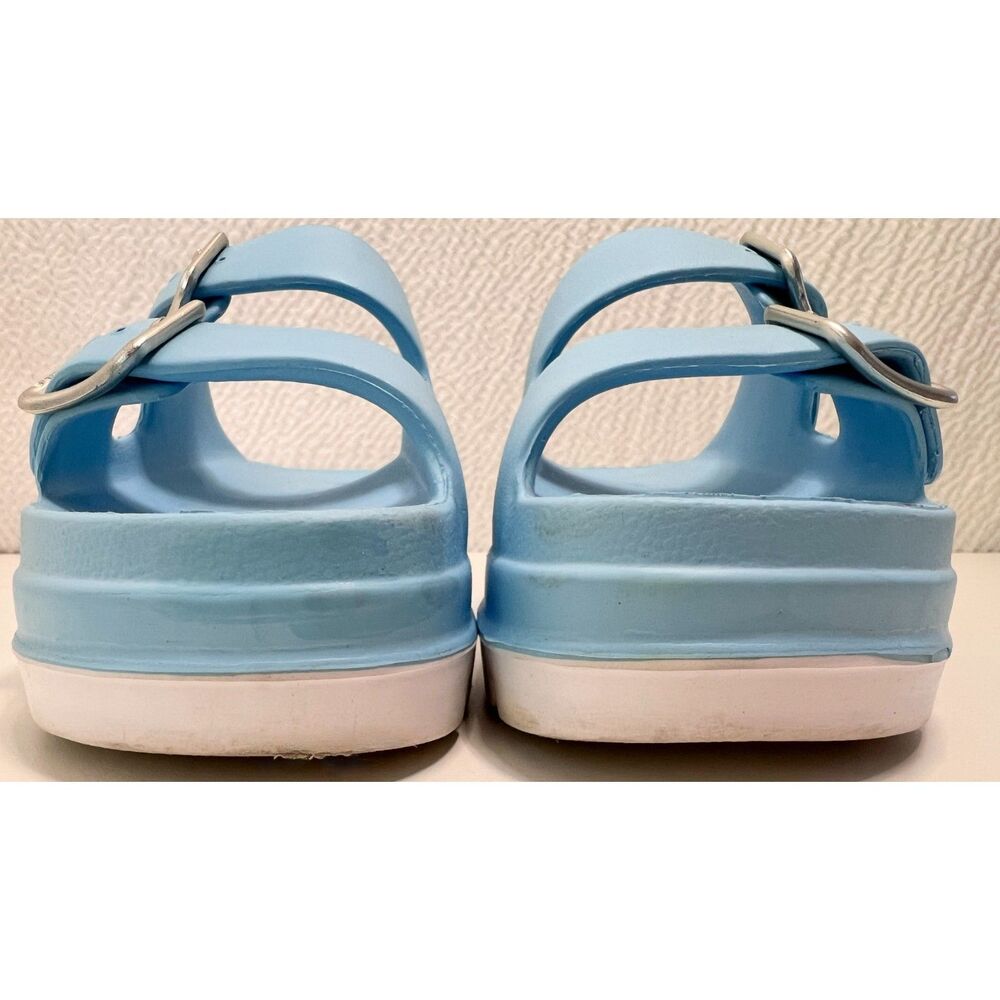 J/Slides Simply B Platform Slides in Sky Blue. Size 8. - Picture 3 of 8